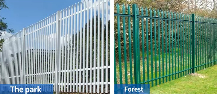 Galvanized D Pale Steel Palisade Fencing 1.8*2.4m