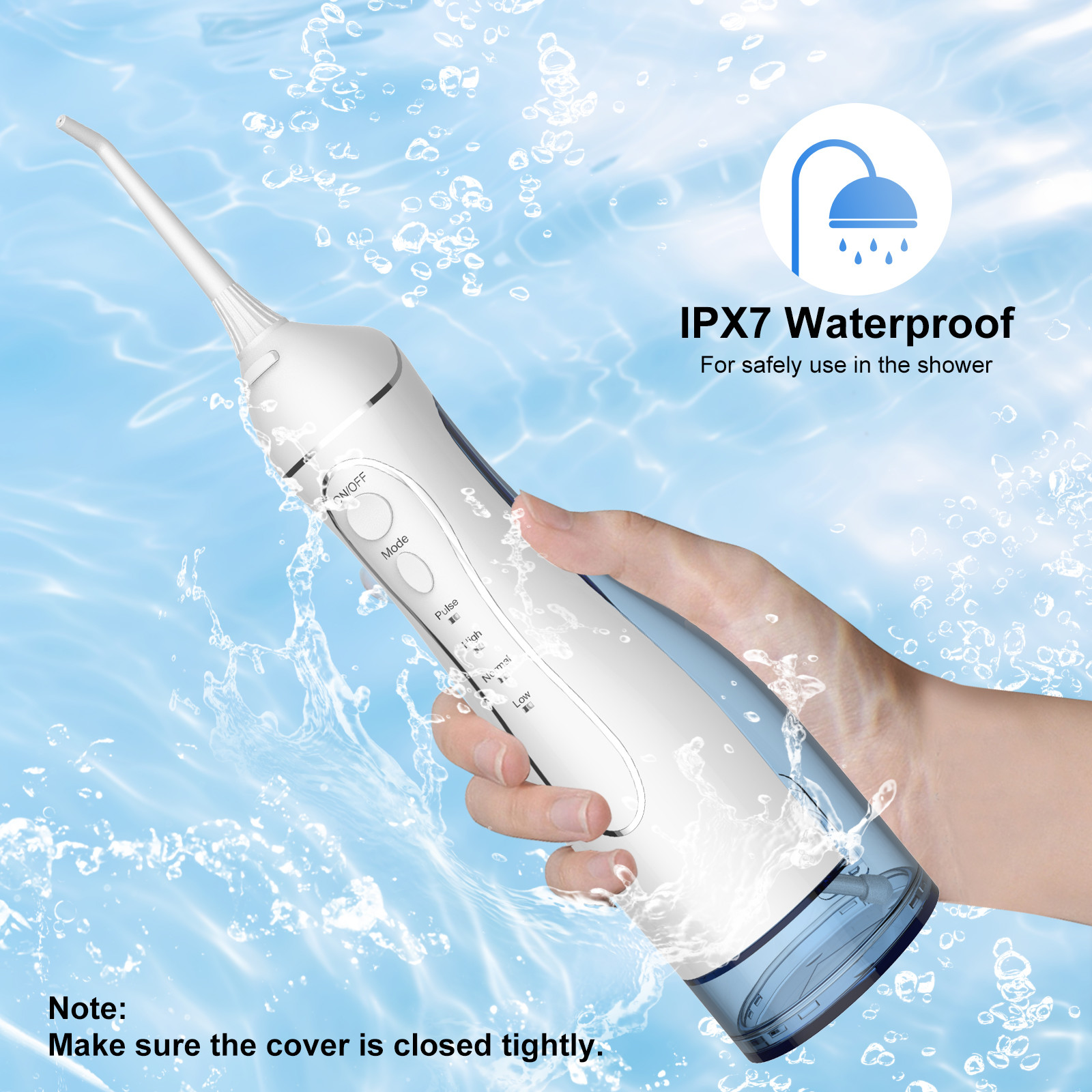 Electric Portable Oral Irrigator Cordless Dental Water Flosser 300ml Ipx7 Mini Teeth Cleaning