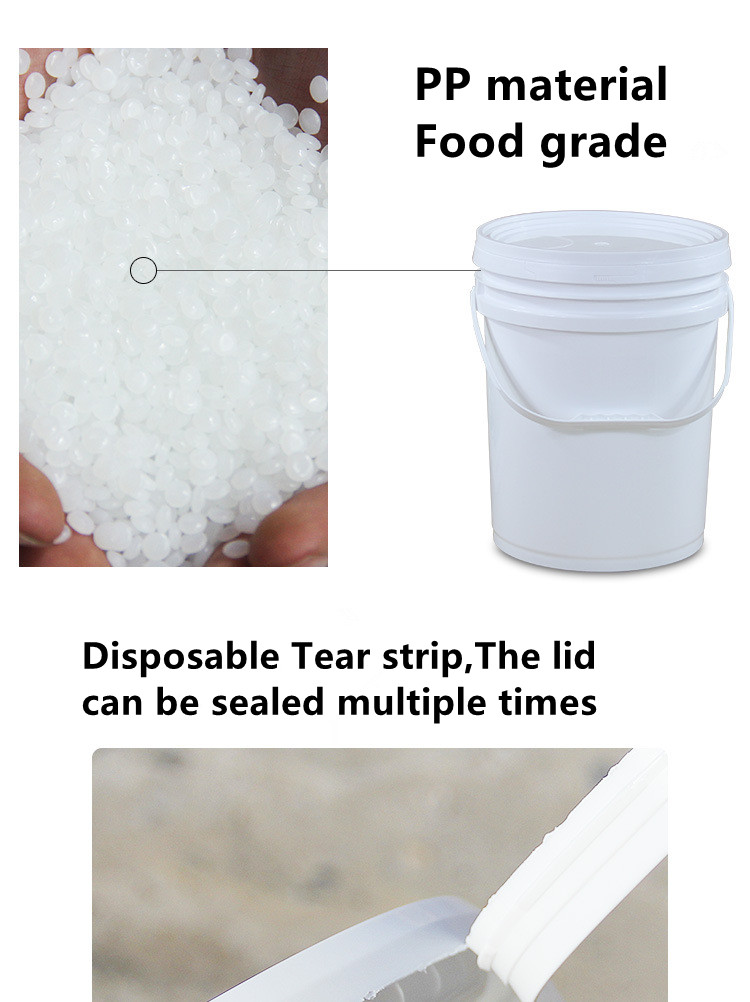 Eco-friendly Plastic Bucket With Handle for 1 Gallon Washing Powder Detergent Storage