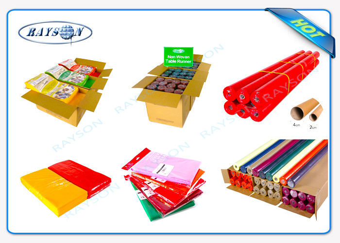 Printed TNT Non Woven Table Cover Disposable Small Roll Spunbond PP Non Woven Fabric Tablecloths
