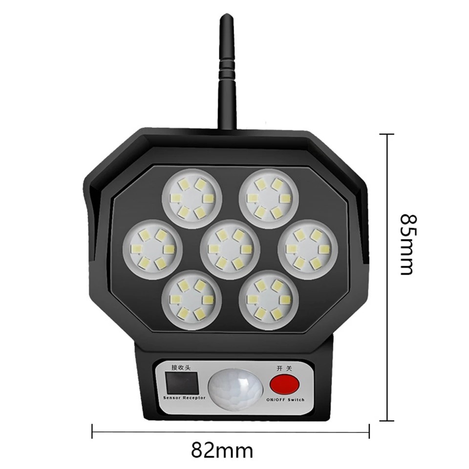 10hrs 3.7V 1200mA Solar Street Light Lamp SMD2835 Waterproof Motion Sensor Light