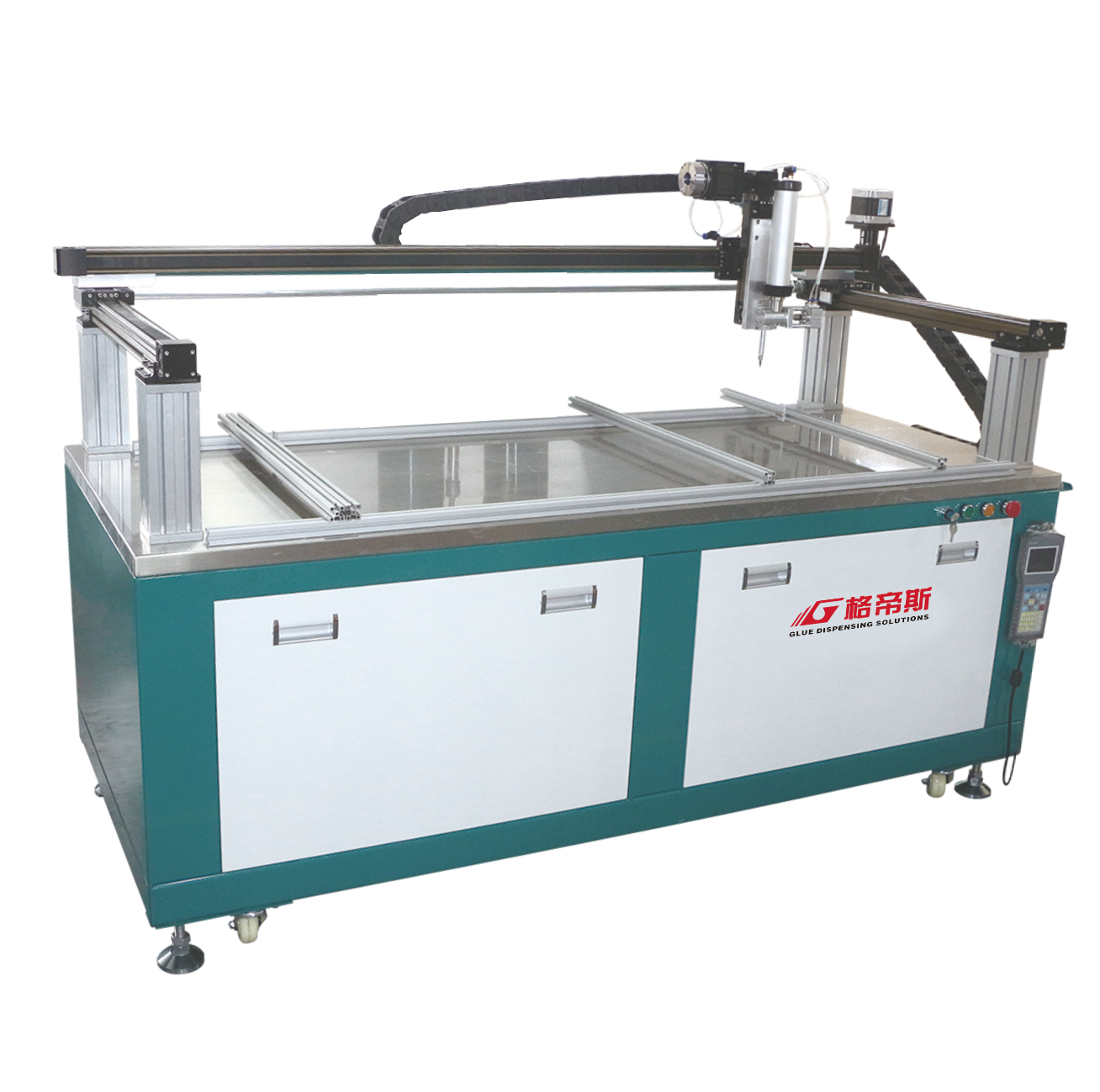 Three Axis Glue Dispensing Machine 1500*600*100mm Automatic Glue Dispenser Machine Customized