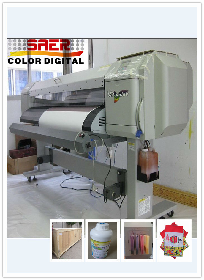 Polyester Textile Mutoh Sublimation Printer Inkjet Printer Roll To Roll Dual CMYK Color