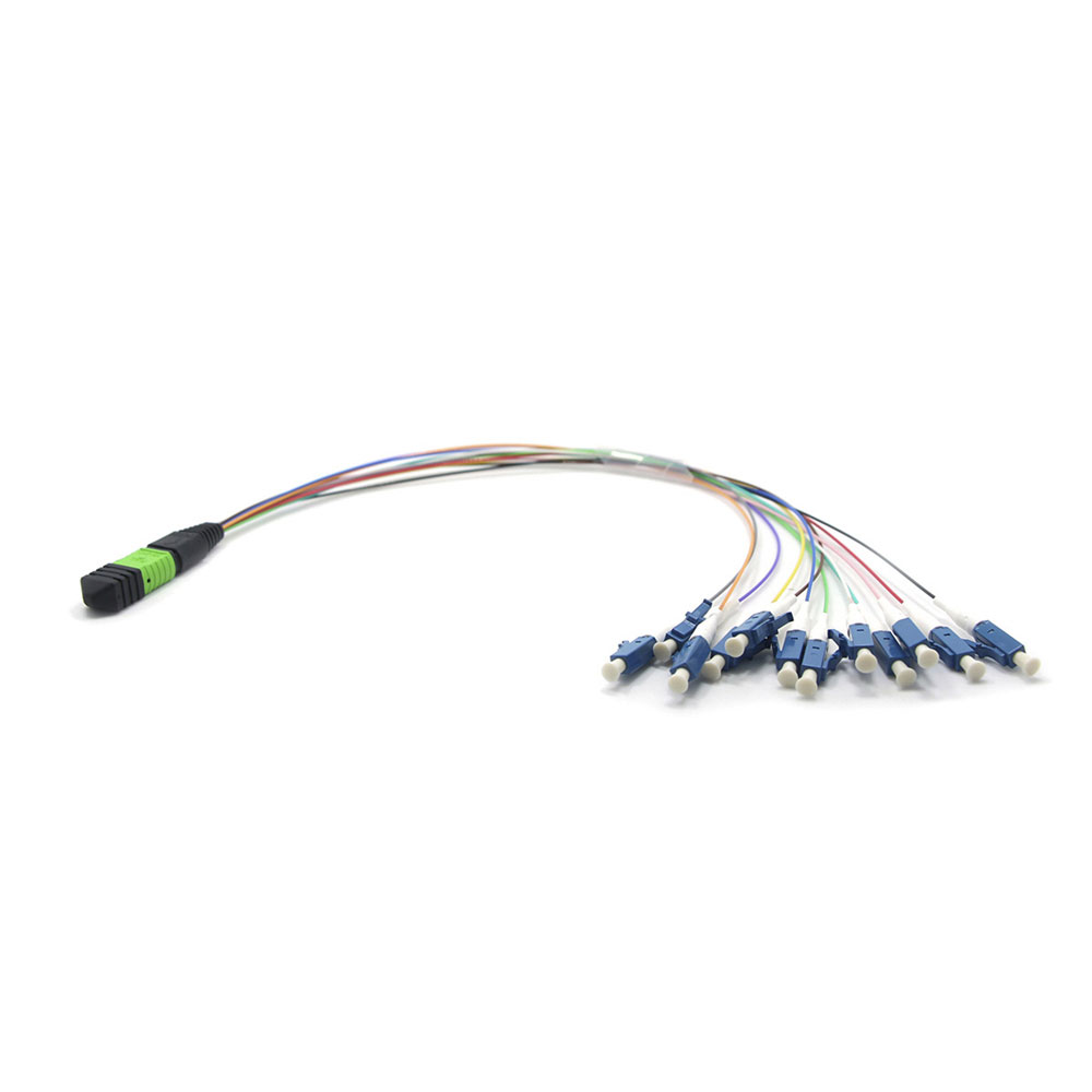 8/12/24 Fiber MTP MPO to LC Fanout Patch Cable for FTTB 0.9mm MPO Connector Type