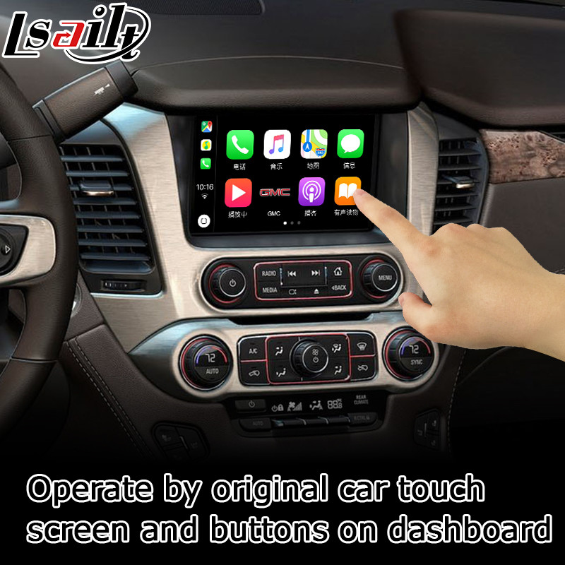 Carplay interface for GMC Yukon Denali android auto interface youtube play by Lsailt Navihome