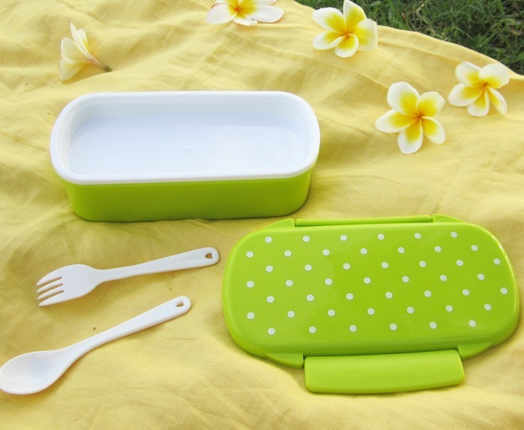 470ml colorful lunch box & plastic lunch box & green/blue/ pink color food carrier