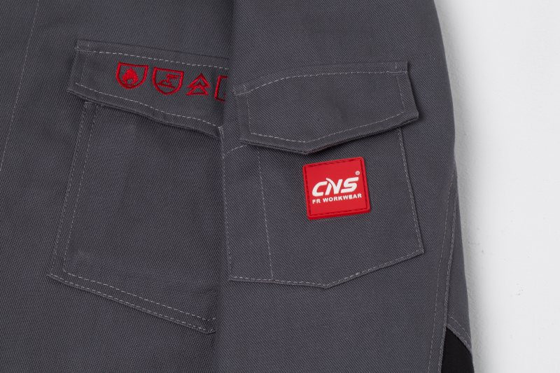 350gsm Fr Rated Winter Coats , EN11611 Fire Retardant Apparel With Studs