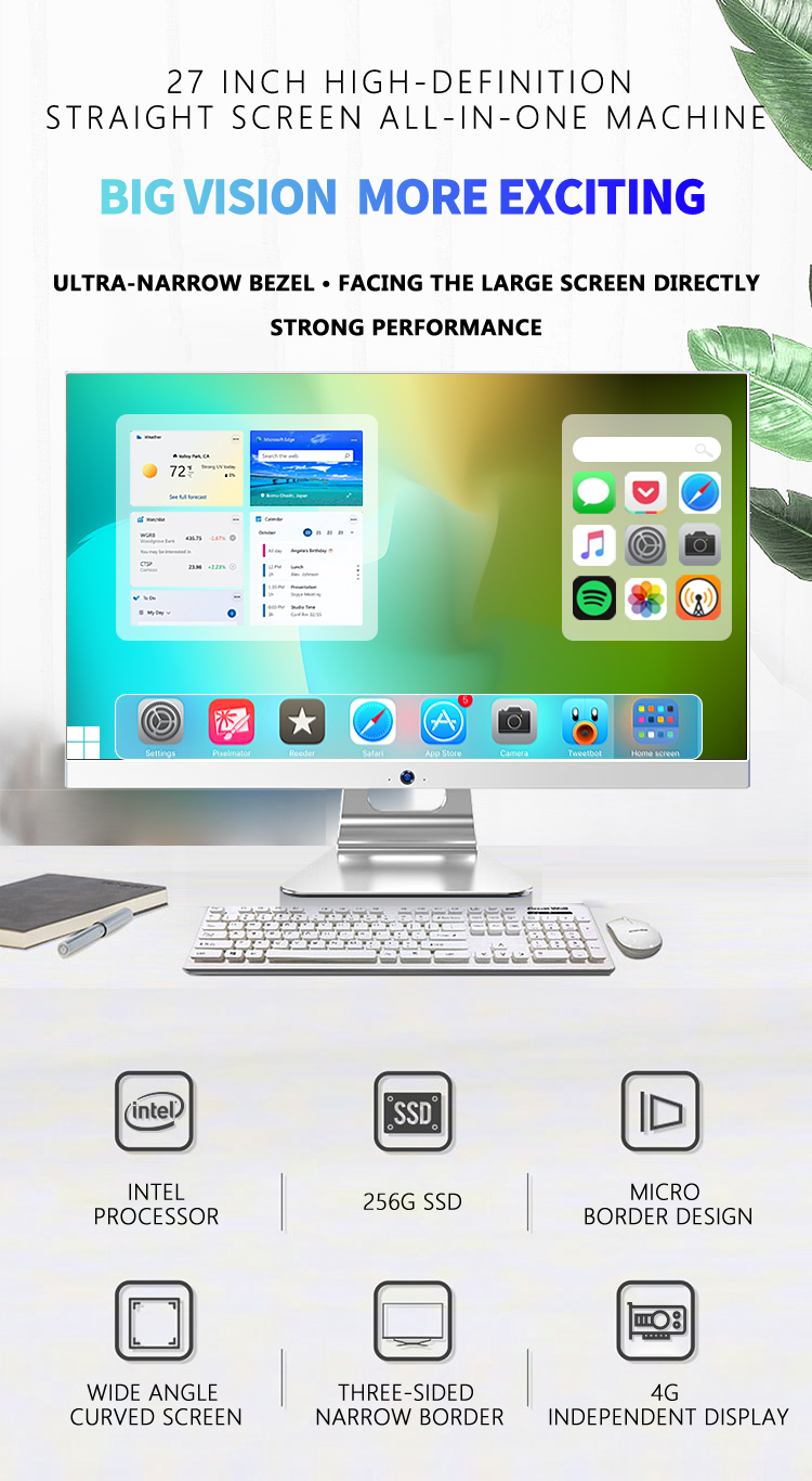 Touchscreen Monoblock All In One Desktop PC 24 Inch 27 Inch OEM ODM