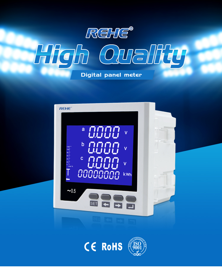 Three-phase Digital Multimeter AC LED display KWH measuring multimeters