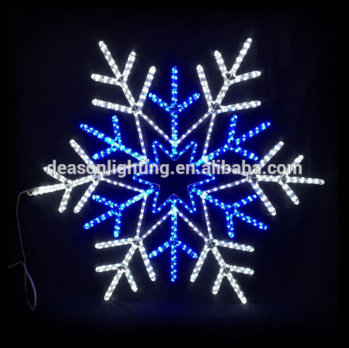 led rope light Snowflake/christmas snowflake/outdoor light snowflakes