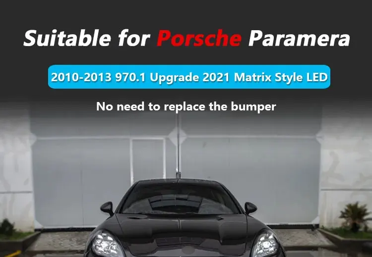 For Porsche Panamera 970.1/2 Old To New 2010-2016 Upgrade 2022 Matrix LED Headlights Plug