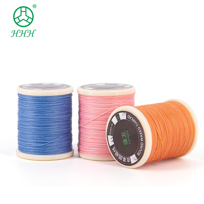 30g One Roll Round Wax Thread DIY Handmade 0.65MM Leather Sewing Polyester Thread