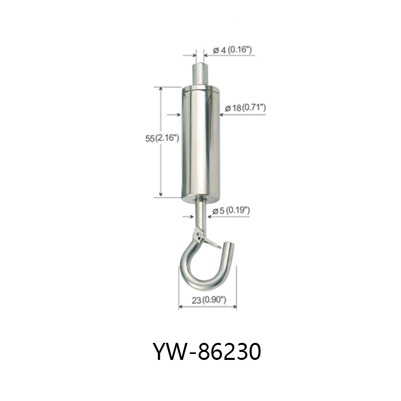 Heavy Load Brass Nickel Hook Clip Self Gripping Cable Grippers 3.0mm Wire Rope
