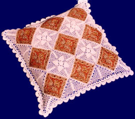 square Asian style colorful corchet hook made cotton pillow cover cushion overlay as home