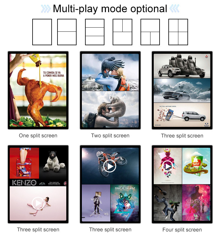 Indoor LCD Advertising Player , Touch Screen Digital Information Display Monitors