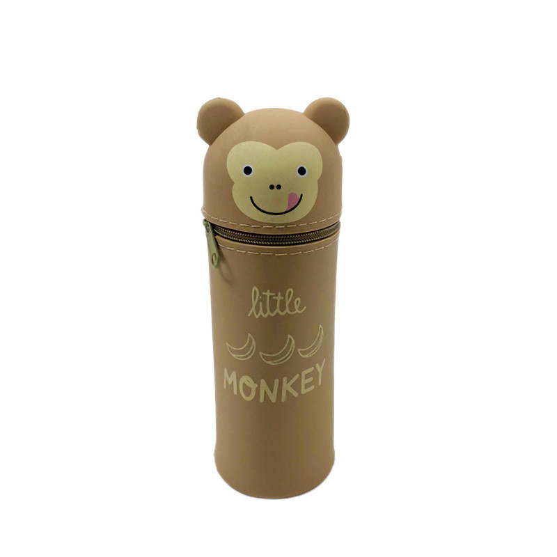 Pencil Case Silicone Pencil Box Pen Bag Holder For Desk Stand Up Pen Case Pencil Box Students Silicone StorageMakeup Bag