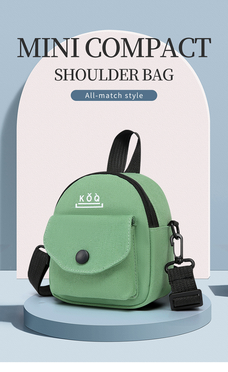 Messenger Casual Small Canvas Bag Korean Version Cute Girl Bouncing Di Small Bag