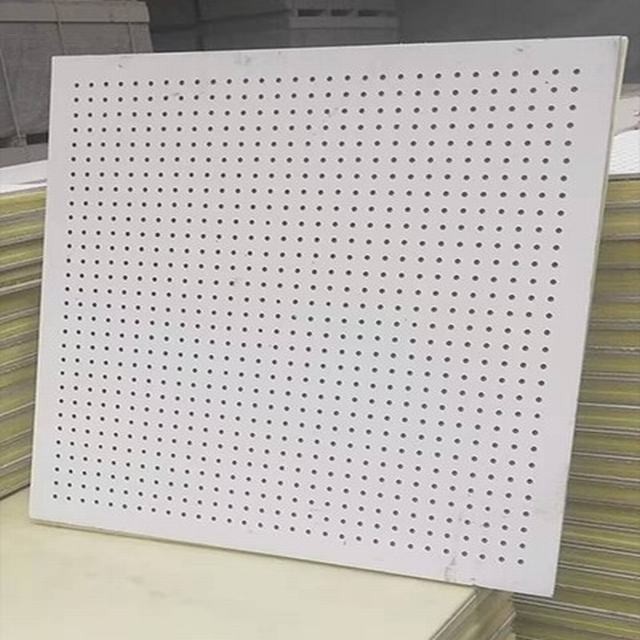 Gypsum Mirror Drop In False Ceiling Tile With Foil Paper Covered Back Side And Surface