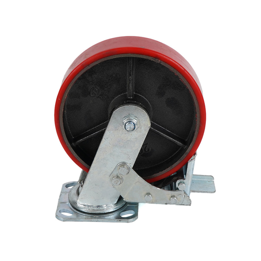 200mm 600kg Vintage Scaffold Polyurethane Heavy Duty Swivel Castor Wheels