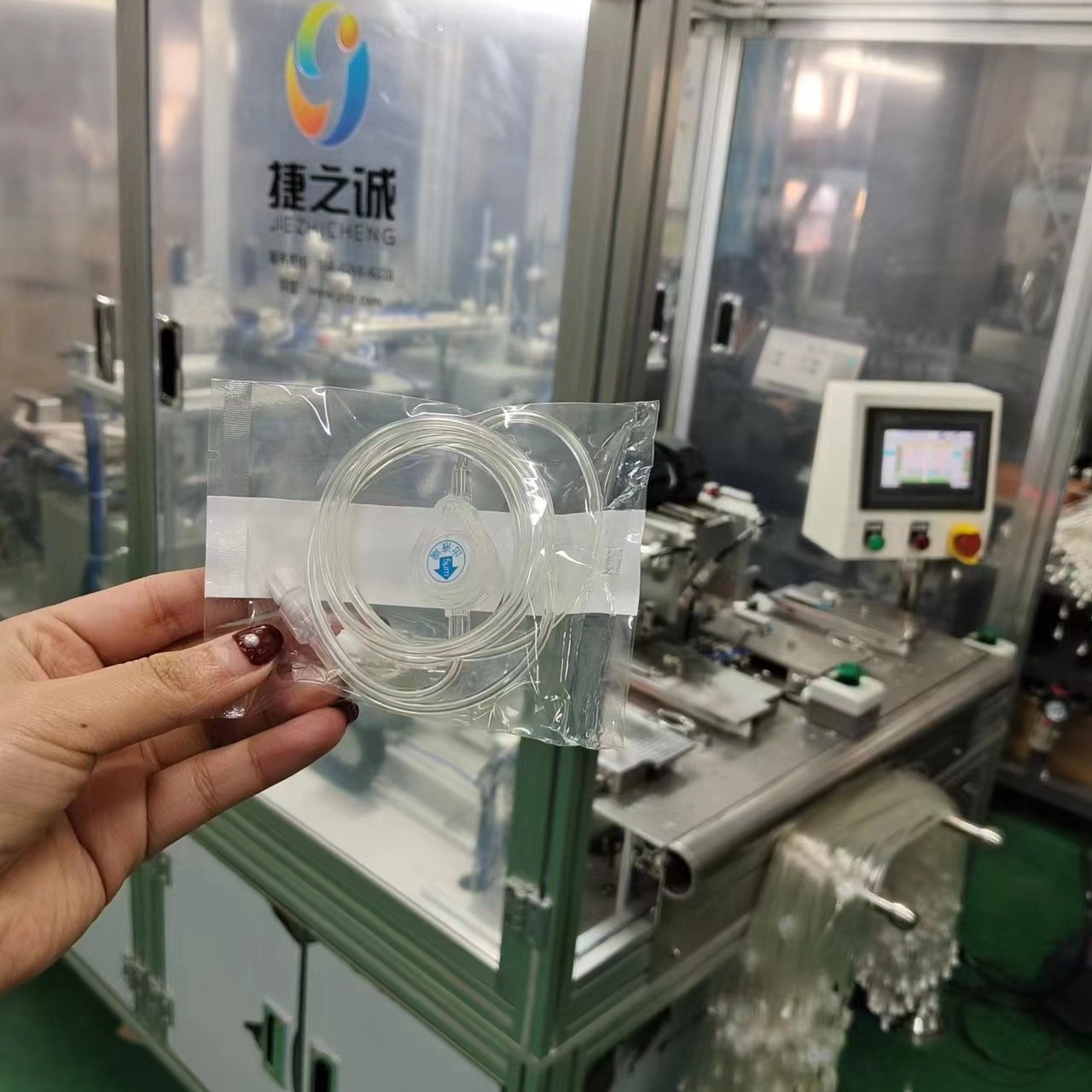 Medical Extension Tube Packaging Equipment For Automatic Tube Coiling Bagging Sealing