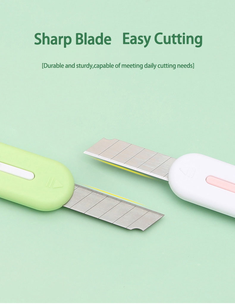 Small Cute Utility Knife Mini Paper Cutter With Safety Lock For School Handwork