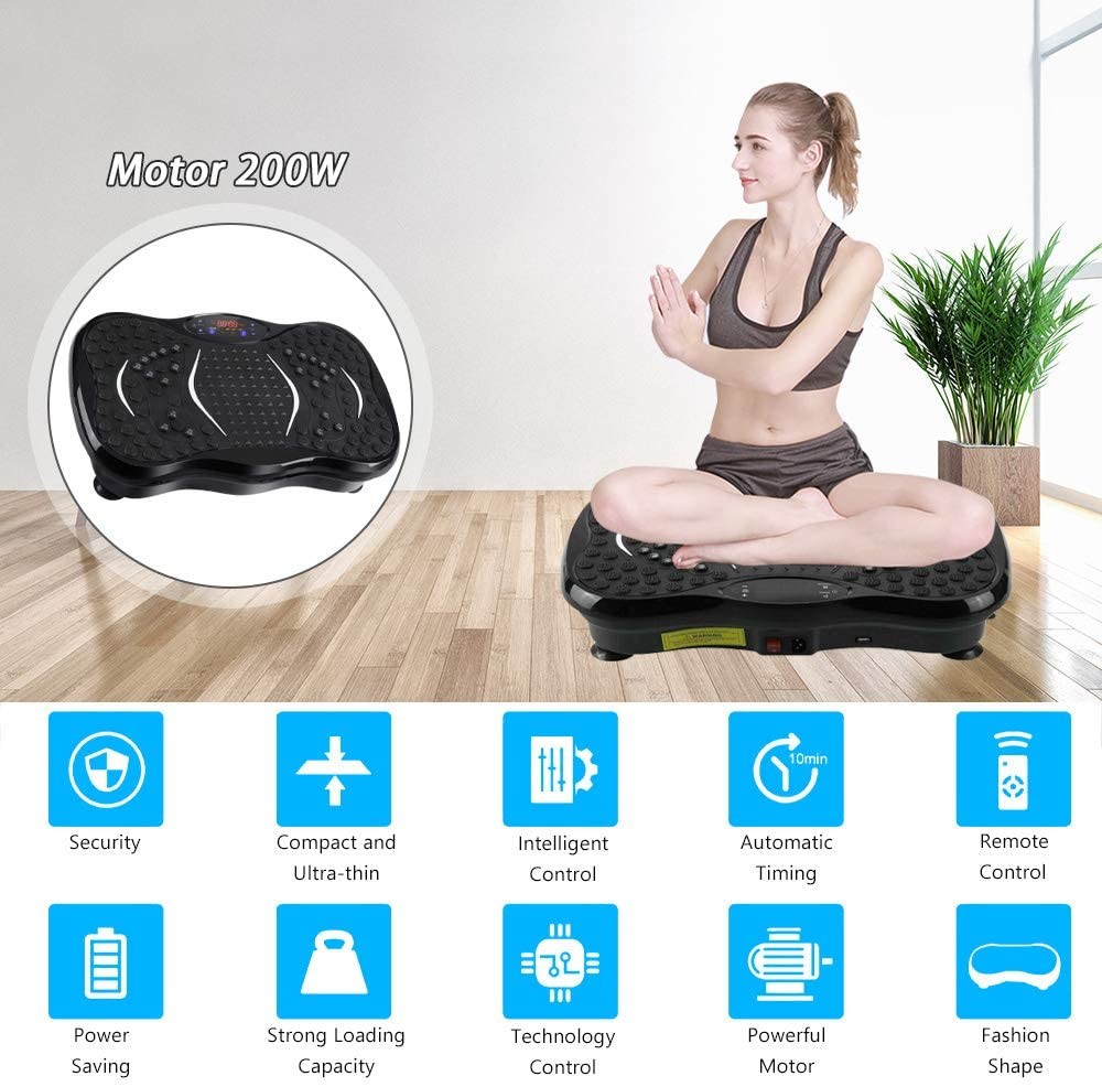 Whole Body Shape Fitness Vibration Plate Fit Massage Workout Training 240V
