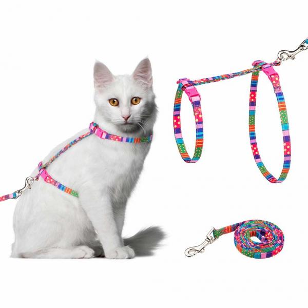 Quality Cat Harness with Leash Set - Adjustable Soft Strap with Fashion Design for sale