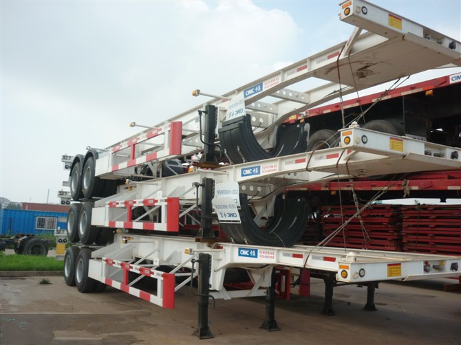 Skeletal chassis 40ft container trailer price China manufacturer