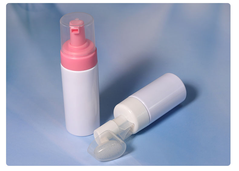 Sealing Type White Plastic Shampoo Bottles 100ml - 200ml Foam Pump Bottle With Foam Pump Head