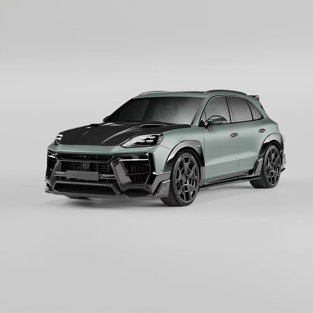 2018 - 2024 Porsche Cayenne Body Kit TH Style Diffuser Spoiler Hood Car Wheel Arch
