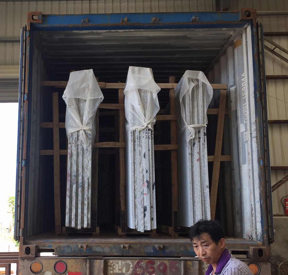 China Cheap White Wave Granite Slabs 3cm natural stone slab