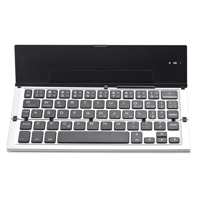 Folding Keyboard Portable Foldable Wireless Bluetooth Keyboard Aluminum Alloy Housing for iPhone,iPad,Tablet,Laptops