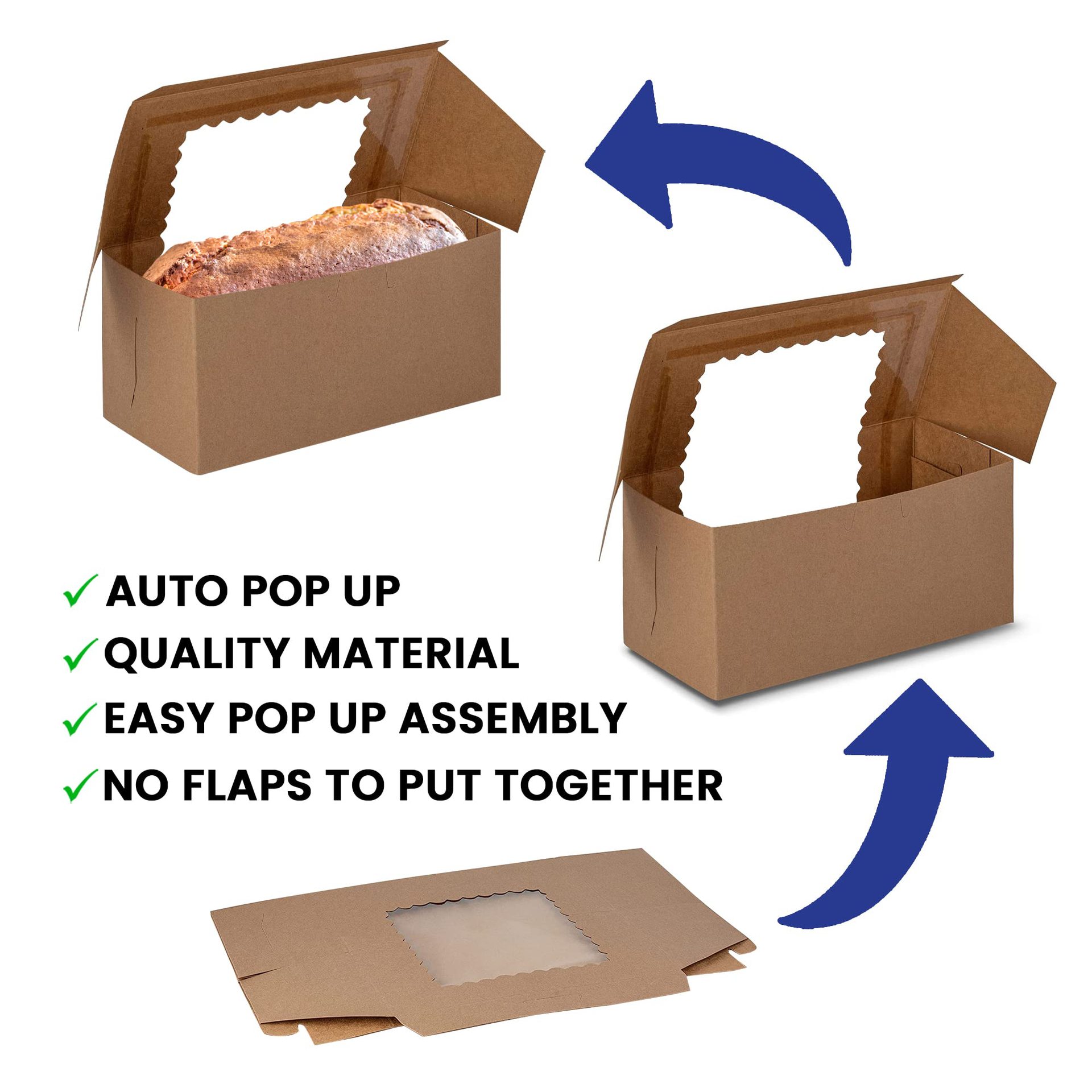 Hand Length Handle Bump Process Cake Box for Western Snacks and Bakery Packaging