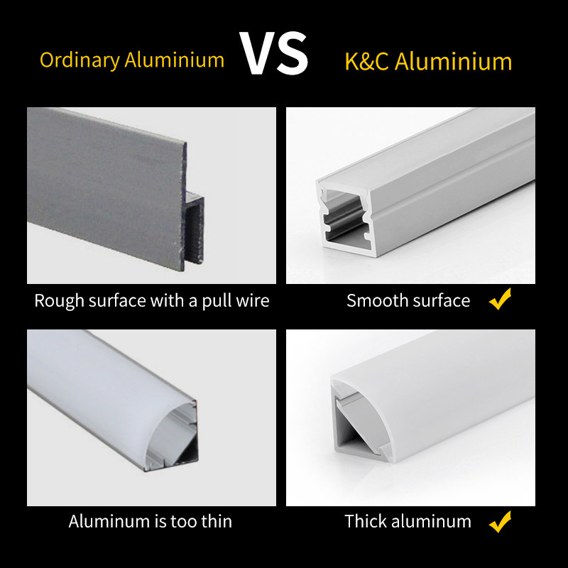 2.5m Length LED Floor Profile 6063 T5 Aluminum Alloy Channel Sandblasting
