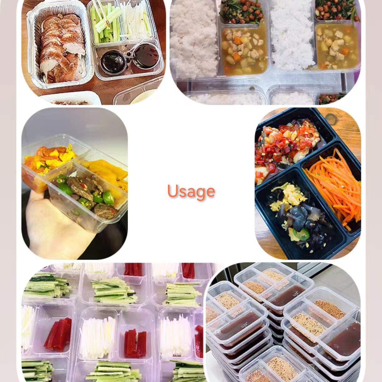 Restaurant Disposable Meal Prep Containers Pressure Resistant For Lunch
