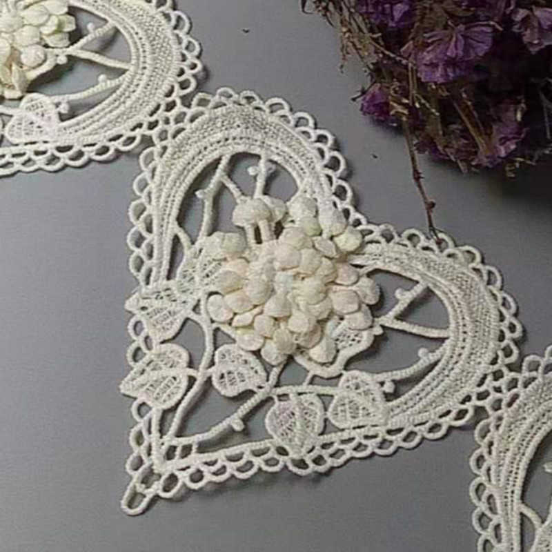 2020 new design flower border trim for garment accessories dress trimming polyester white lace trim