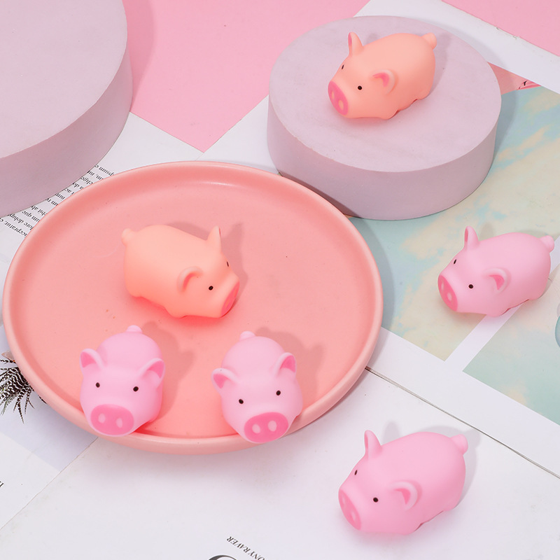 14 Years up Age Range BPA Free Vinyl PVC Toy Kid's Squeaky Mini Cute Piggy Fun Ornament Essential Accessory for All Ages