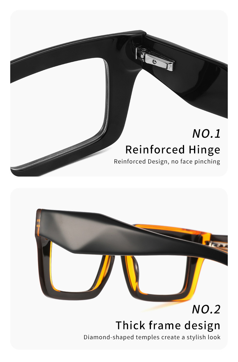 Thick Acetate Frame Glasses 145 mm , Tortoiseshell women frame glasses