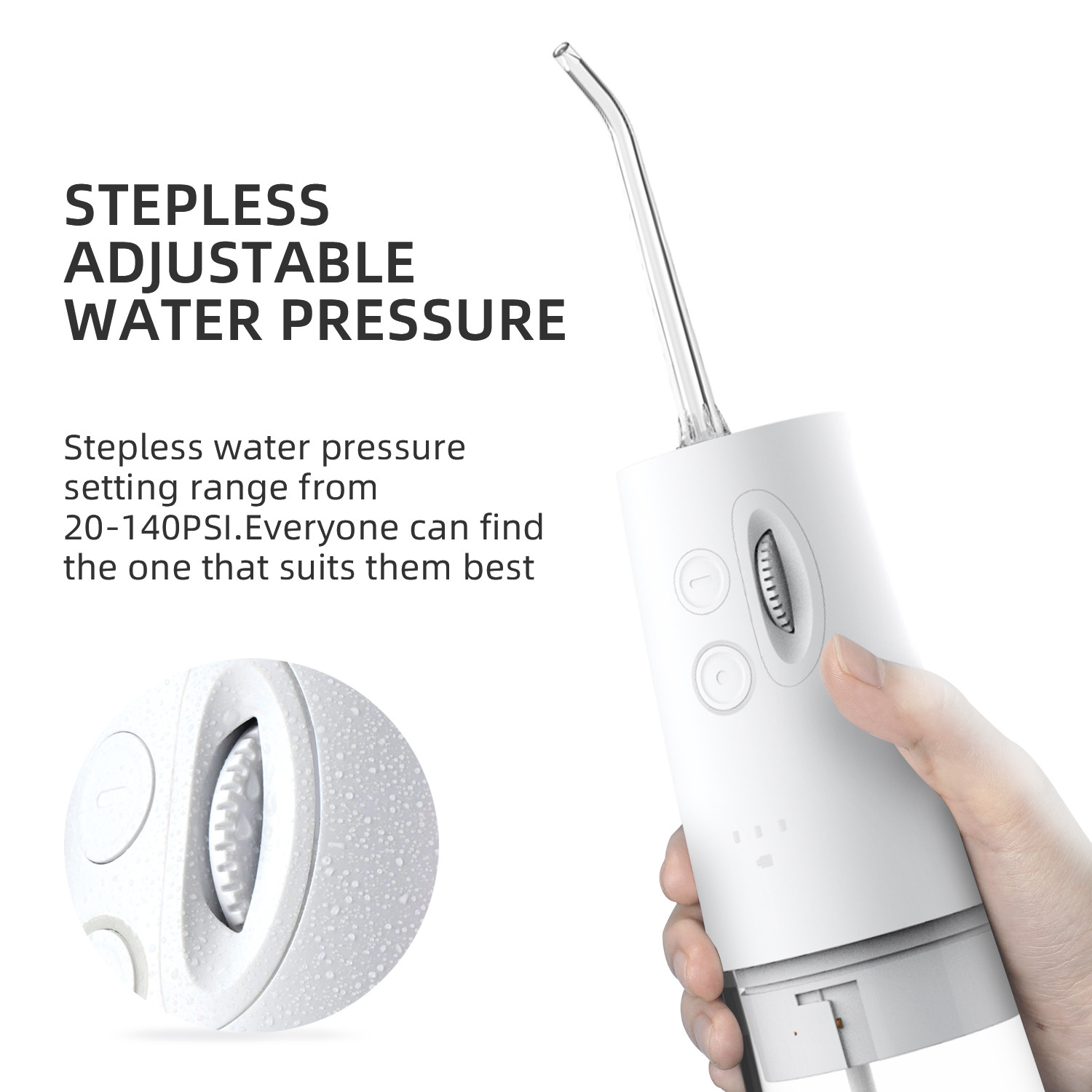 300ml Large Tank Water Flosser IPX7 Waterproof 2000mAh Battery