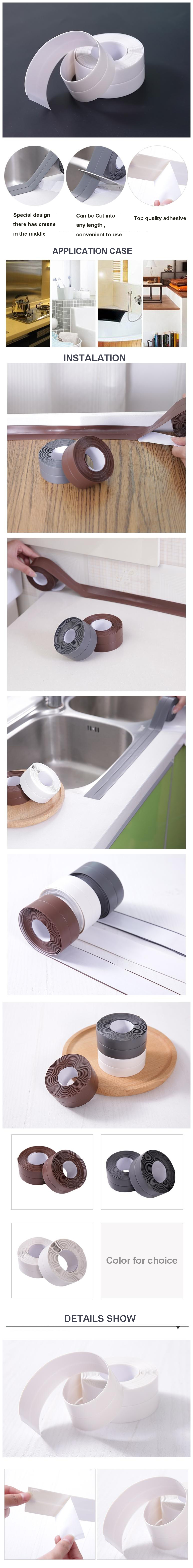 Interior Wooden Doors Seal Strip Door Sweep Draft Stopper with Adhesive Tape Extrusion