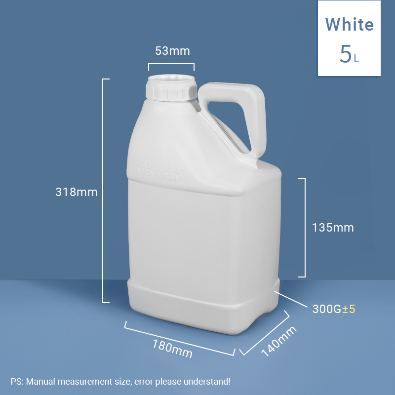 200ml Customized Round White HDPE Plastic Bottles for Pesticides and Detergent Liquid