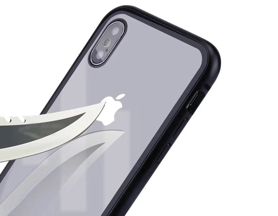 Full protection glass case for iphone X/XR/MAX, glass front and rear,Aluminum frame
