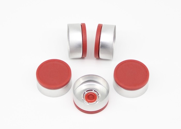 Pharmaceutical Aluminum Crimp Seals , 20mm Red Flip Off Medicine Caps