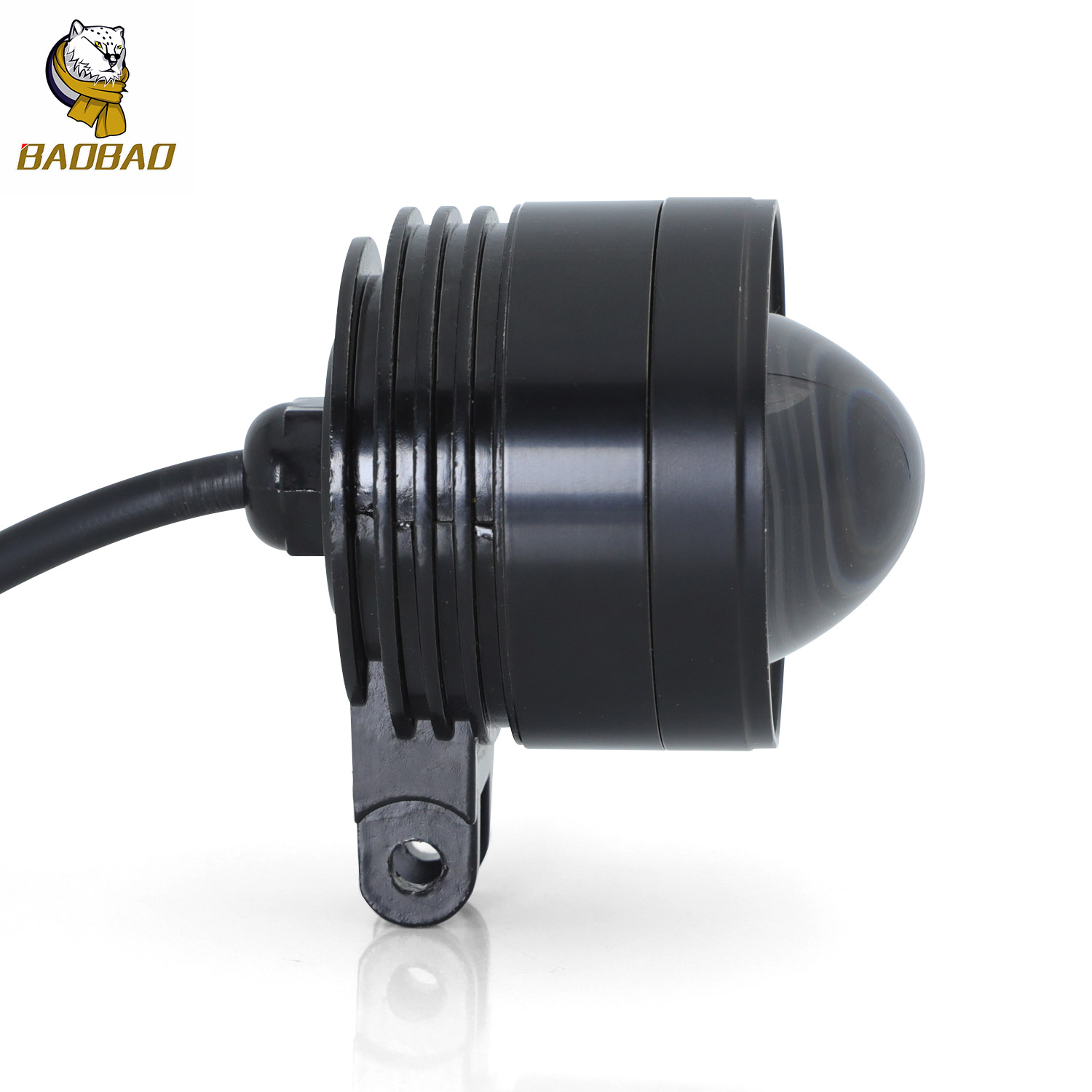 Aluminum Casing Yellow White Flash 24V Motorcycle LED Spotlight