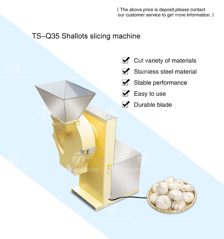 Industrial Garlic Vegetable Processing Machine 0.375KW Automatic Cutting Machine