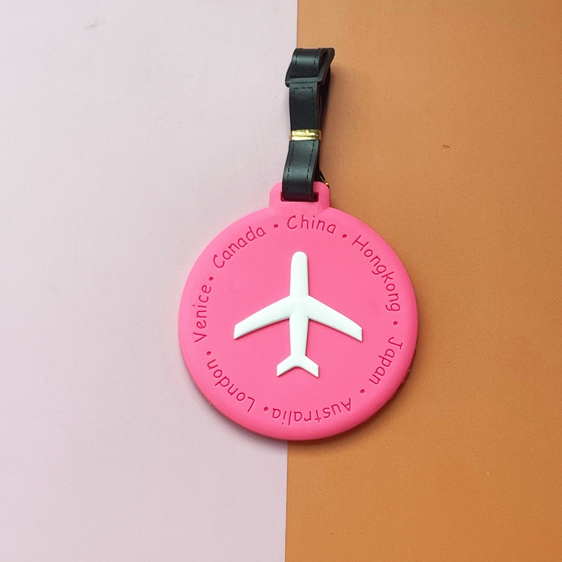 Large Silicone Name Luggage ID Tags Cute Cartoon Pig Bear For Travel