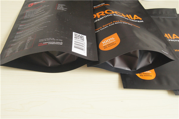 Customized Printing Stand Up Foil Pouch Packaging Bag For Protein Powder