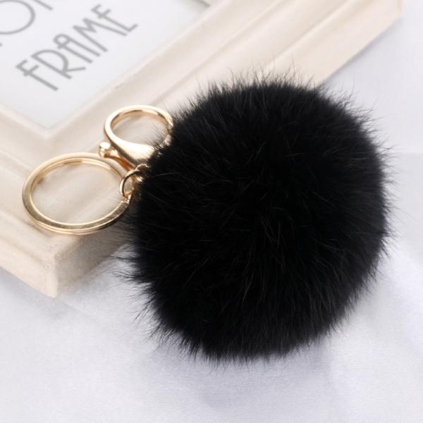 New fancy Rabbit fur ball /pom pom ball key chain / Small pom pom key chain / Animal pom pon