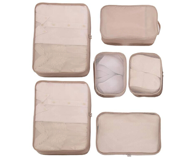 Small Travel Packing Cubes System Stylish Padded Individual Labeled Washable Durable