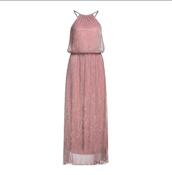 2019 new fashion ladies dress womens Metallic Shimmer Maxi Dress party dress